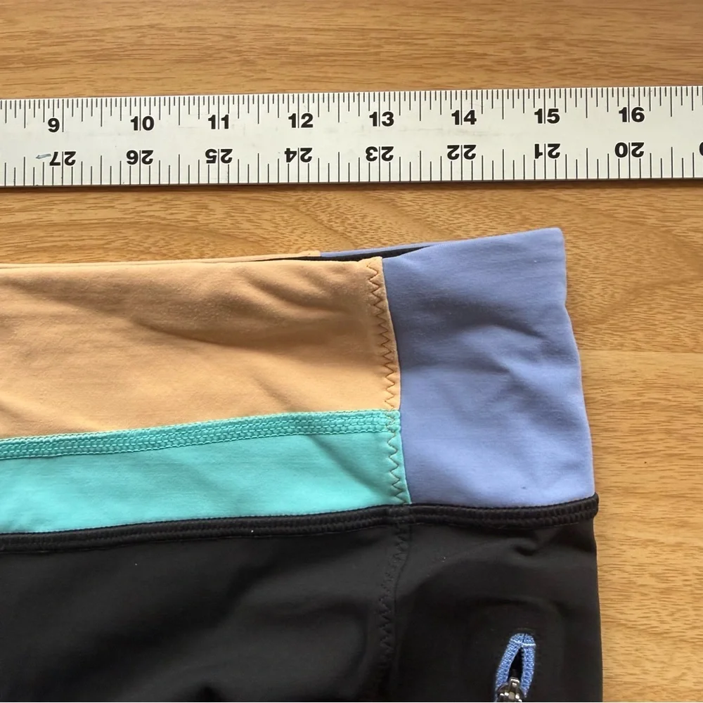 lululemon‎ athletica Black and Multicolor Bike Shorts